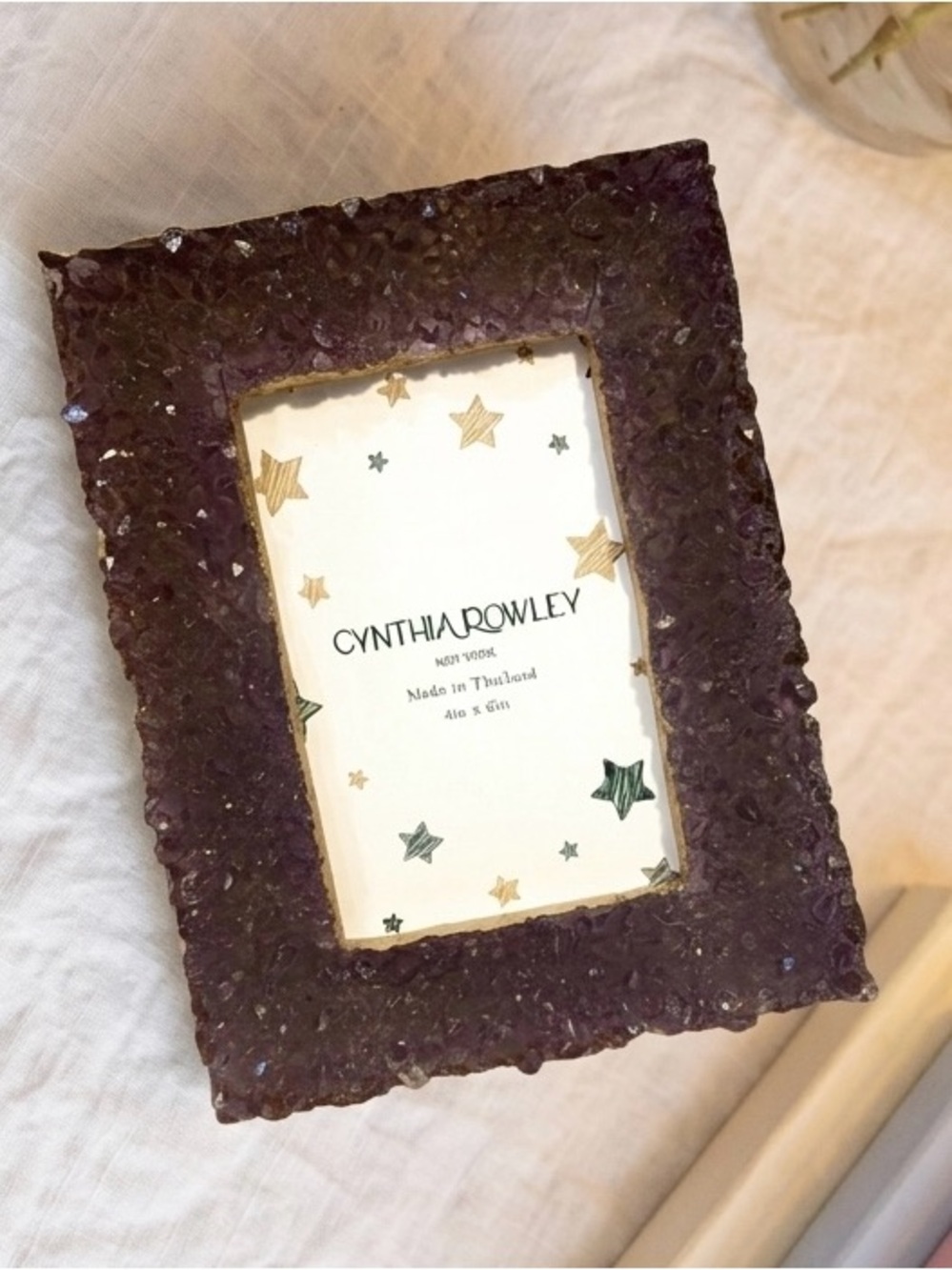 Cynthia Rowley New York Amethyst Purple Decorative 4” x 6” Picture Frame